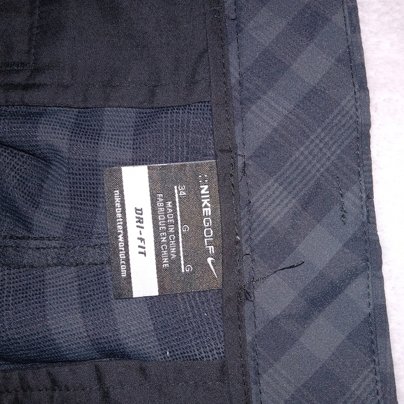 Nike Golf Performance Dri Fit Plaid Shorts With Cardinals Logo Mens Size 34 - Picture 8 of 9